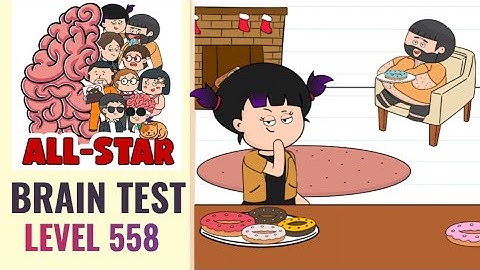 Brain Test All Star Level 558 | Tap on the biggest donut on the table | Walkthrough