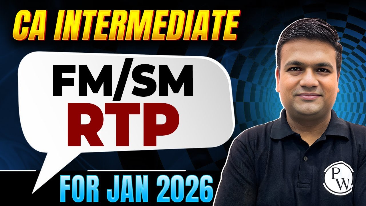 CA Inter FM And SM RTP For Jan 2026 🔥🔥 - YouTube