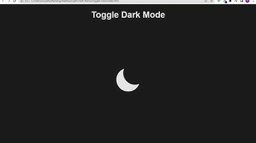 Dark theme toggle animation