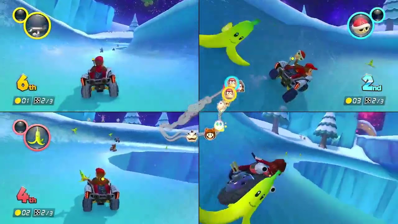 3 Players 3 Diddy Kong Spiny Cup Wave 6 Mario Kart 8 Deluxe