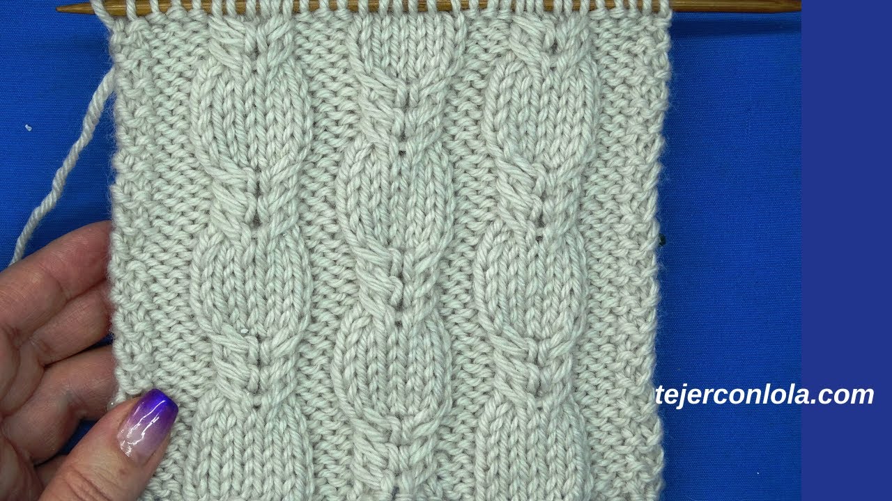 TRENZA ESPIGA TEJIDA A DOS AGUJAS (Puntos a dos agujas)