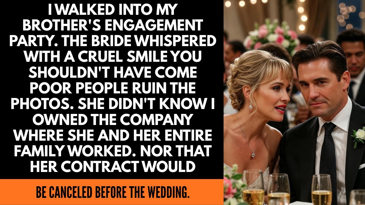 Я вошла на вечеринку по случаю помолвки моего брата. Невеста прошептала с жестокой улыбкой: «Так ...