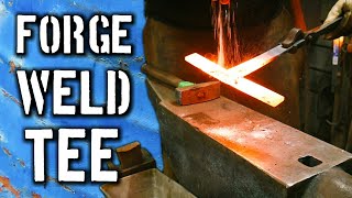 In this video, I show you how to forge weld a tee. You can use the ...