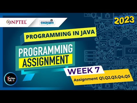 NPTEL Programming In Java WEEK7 Programming Assignment Solutions | Swayam July 2023 | IIT Kharagpur