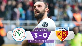 Çaykur Rizespor (3-0) Kayserispor | 25. Hafta - 2018/19