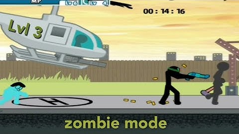 Anger of stick 5 : zombie gameplay (level 3 walkthrough) friend with hatchet / AGR 170 weapon