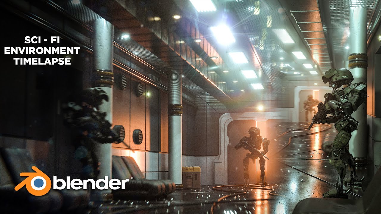 Making a SCI-FI ENVIRONMENT in Blender - Timelapse - YouTube