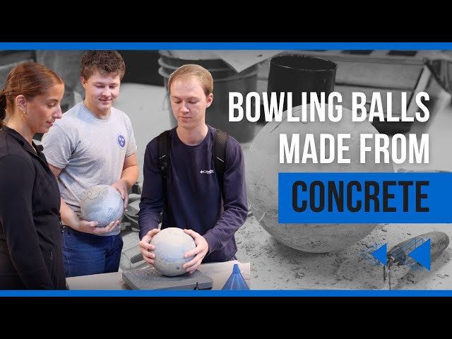 澳门六合彩规律论坛 Concrete Management Students Create Bowling Balls for a Competition in San Francisco