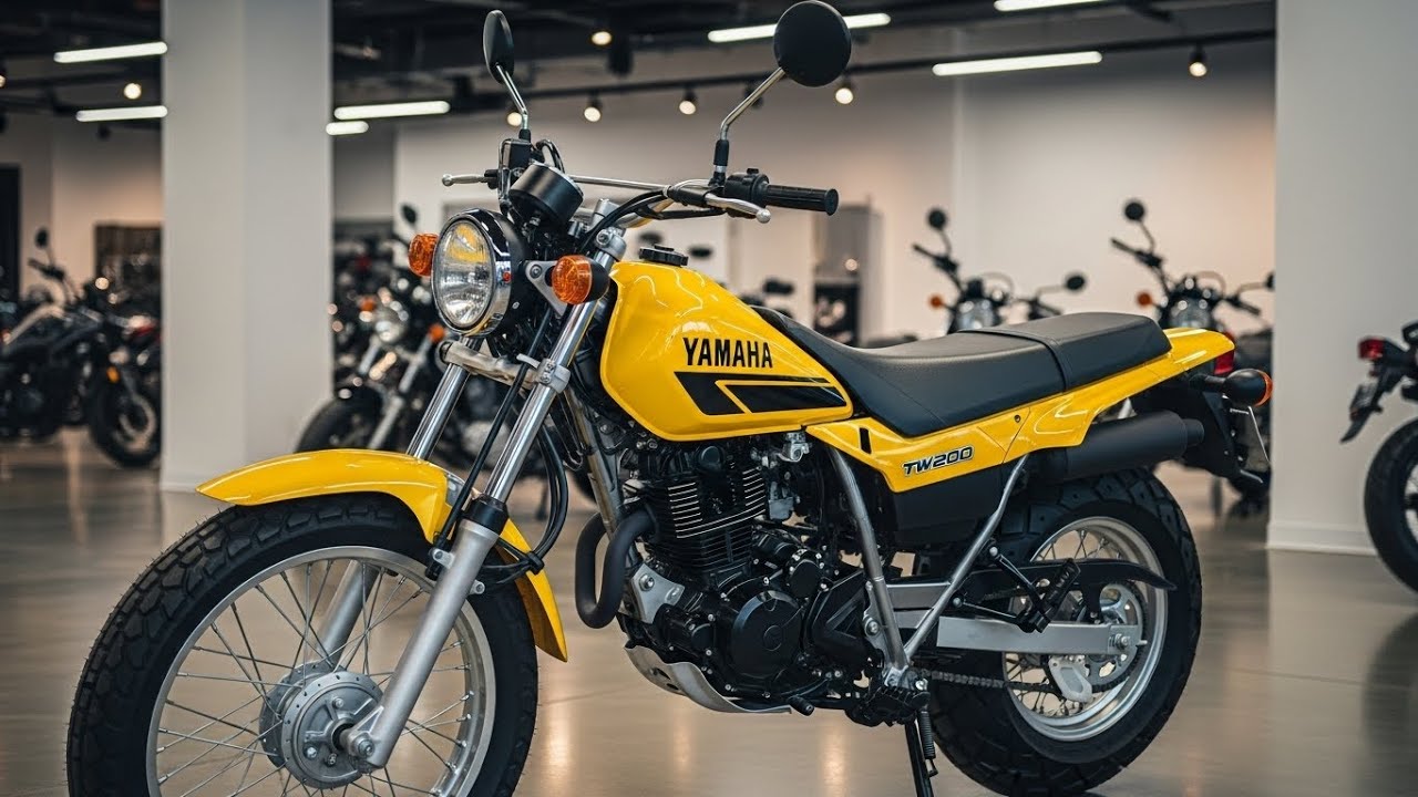 Новый Yamaha TW200 2026 года – Яркий желтый мотоцикл для приключений | Мощный и увлекательный в у...