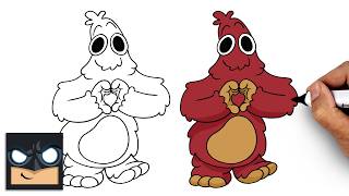 how draw chum chompkins poppy playtime