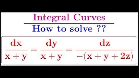 An amazing PDE problem on how to find integral curves of symmetric differential equations.
