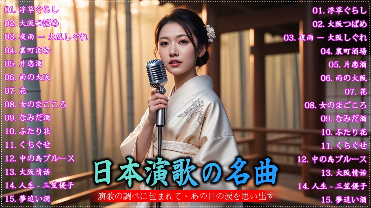 日本演歌 の名曲 メドレー懐メロ歌謡曲 ♪🌸♪ 20古くていい曲
