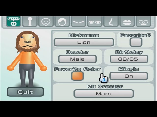 Mii Lion - Mii 742 - YouTube