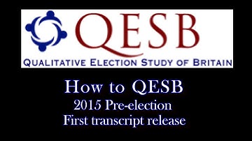 How to QESB. First transcripts released.