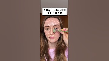 5 useful steps to use Your Jade Roller - Roll with me to depuff & tone your face ⭐️💖 #shorts