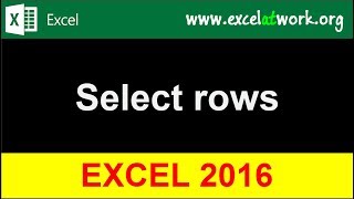Select rows - Learn Excel Fast - Excel 2016