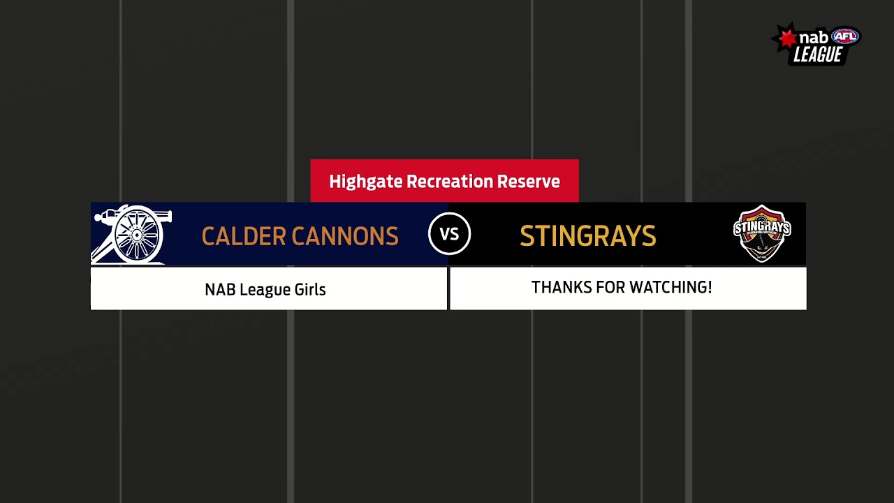NAB LEAGUE GIRLS 2020: Round 2 - Calder Cannons v Dandedong Stingrays (FULL GAME)