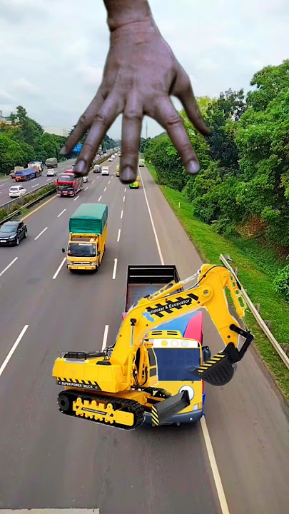 Truck excavator, beco , truck dump , tayo vs zombie #truck #excavator #shorts