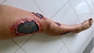 Mermaid Leg Scales - SFX Makeup Tutorial