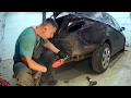 Хундай солярис ремонт заднего  лонжерона кузова Нижний Новгород Hyundai Accent Auto body repair