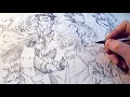 Drawing New EPIC 9 Anime Character Splash Page - Anime Manga Sketch