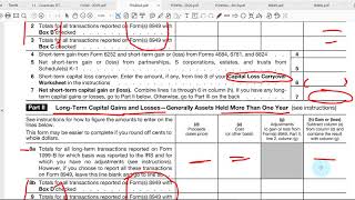 Chapter 11, Part 3  Tax Forms for Capital Gains & Losses