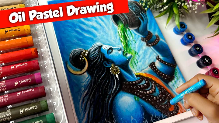 Lord Shiva Drawing | Lord Shiva Drinking Poison | Oil Pastel Drawing