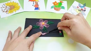 Envelope With Quilled Pink Flower Pretty Envelopes Design