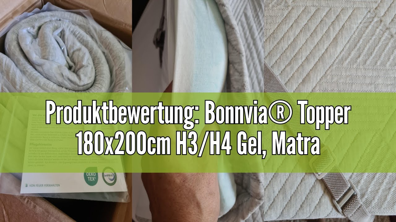 Produktbewertung: Bonnvia® Topper 180x200cm H3/H4 Gel, Matratzen Topper 180x200 Schlafsofa Bett Gels