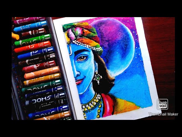 Krishna Drawing, Acrylic painting Tutorial - YouTube