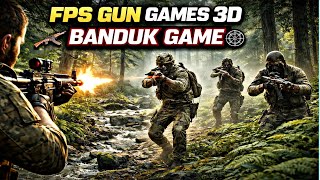 FPS Gun Games 3D: Banduk Game Gameplay | Realistic Shooting Game Android | Forest Mode Missi screenshot 1
