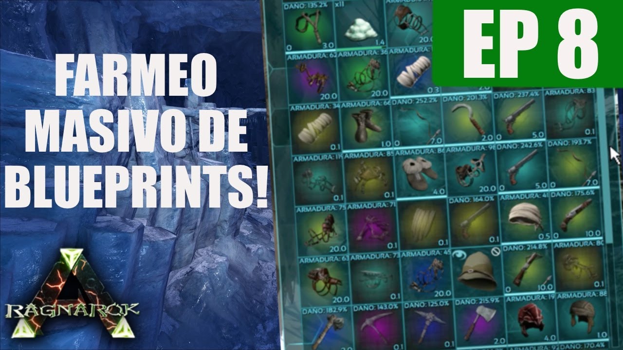 ARK RAGNAROK EP8 - Farmeando Blueprints como si no hubiera mañana ...