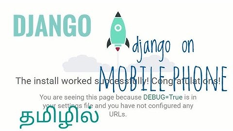 install django on mobile phone | termux | pydroid3 | install python on phone |django tutorial tamil