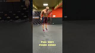 Full body power combo. (Half burpee + jump + burpee + squat jump) #fitness #training #shorts