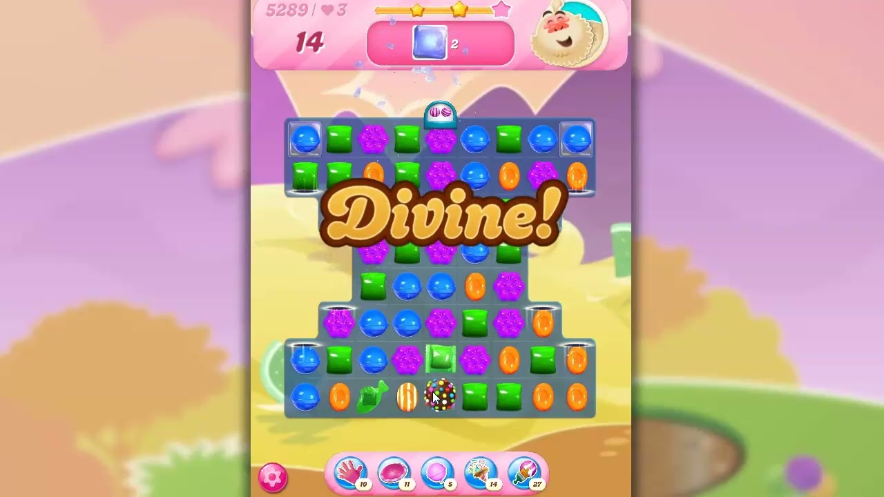 Candy Crush Level 5289 Talkthrough, 30 Moves 0 Boosters