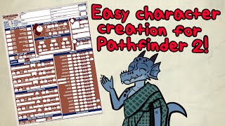 How to create characters easily in Pathfinder 2e!