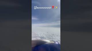 This view deserves its own movie scene🎬🌫️Flying into paradise✈️The sky never looked this dreamy🤍