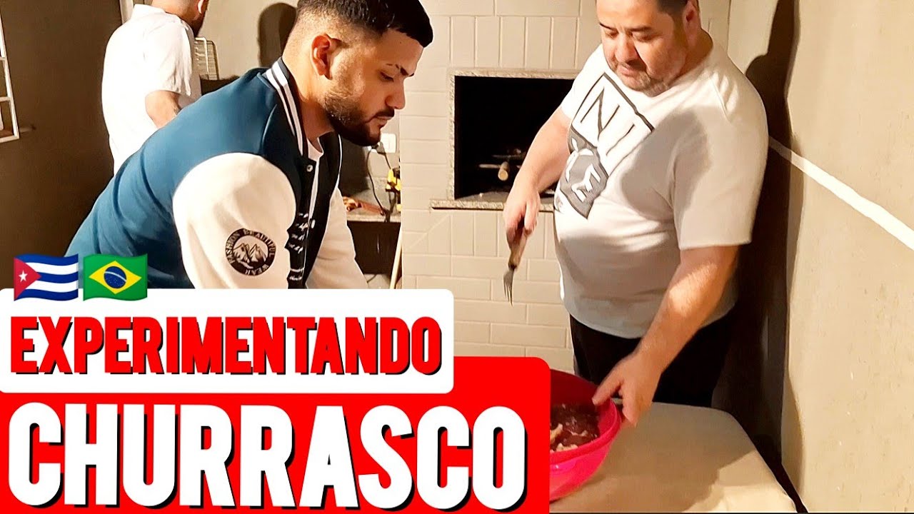 BRASILEIROS nos CONVIDAM na sua casa. Meu IRMÃO EXPERIMENTA CHURRASCO BRASILEIRO pela primeira vez😋