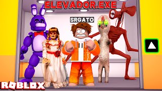 ¡ESCAPA DE BONNIE, SIREN HEAD, ANNABELLE 😱 😭 | ELEVADOR DEL TERROR DE ROBLOX SRGATO #3