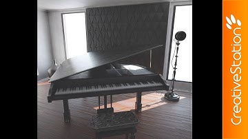 Piano - 3D Speed art (#Maya) | CreativeStation