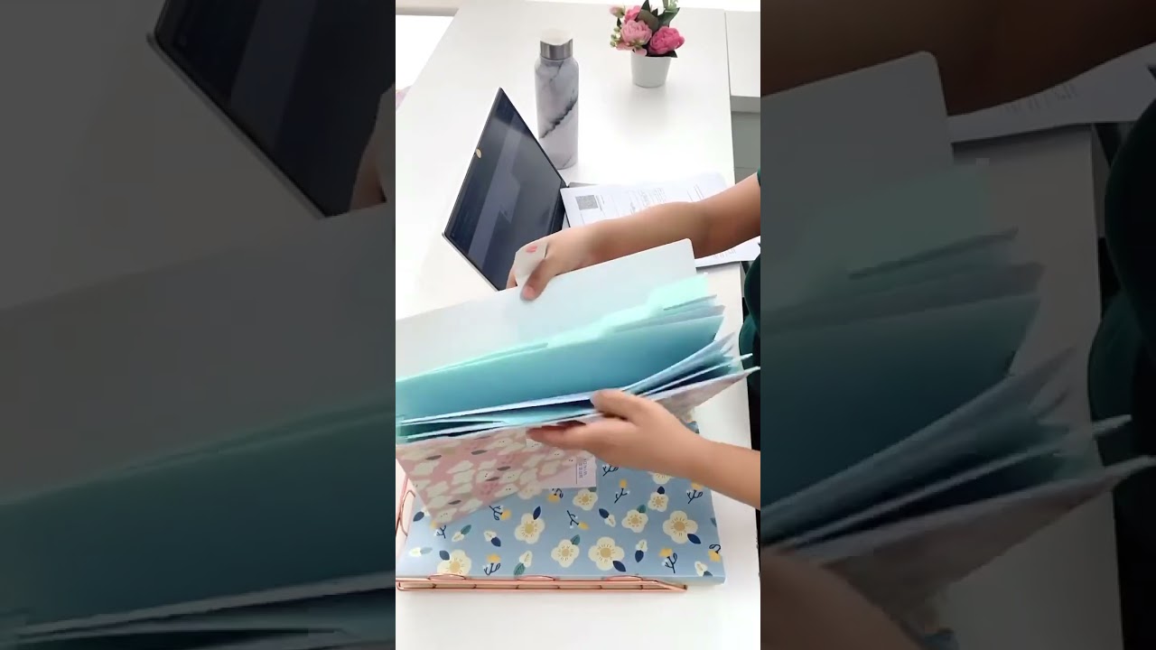 Floral Meadow waterproof expandable File Folder | A4 Size | Four Colors Available 