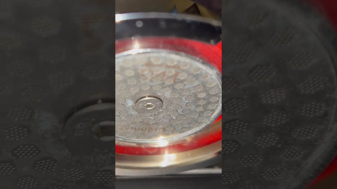 Shower screen after espresso brewing with puck screen - Profitec Go