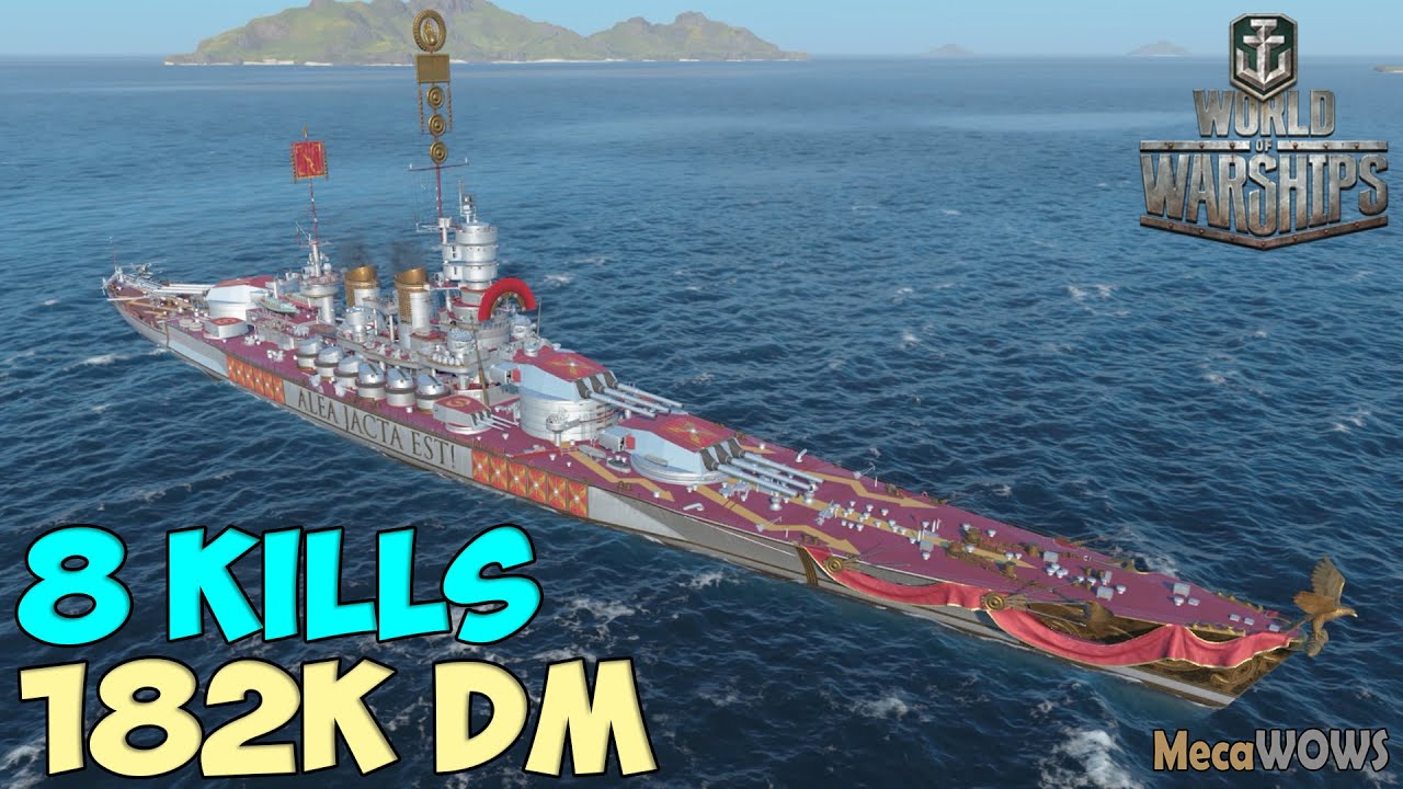 World of WarShips | Vittorio Veneto | 8 KILLS | 182K Damage - Replay Gameplay 4K 60 fps