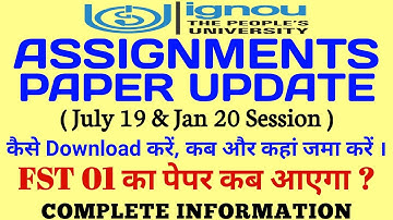 IGNOU Assignments UPDATE | How to Download Assignment Question Paper By TIPS GURU
