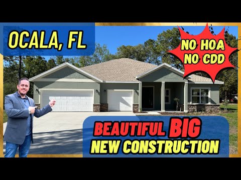 BIG Beautiful Luxury style living in OCALA, FL. NO HOA NO CDD. 2478SF 4Beds 3 Baths