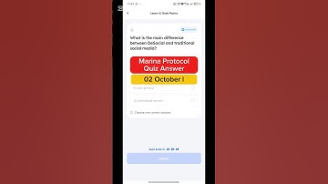 Marina Protocol Quiz Answer - 02 Oct | Marina Protocol Today Answer | Free Crypto 2025 | #Shorts