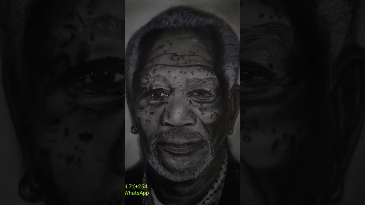 My A4-size Art On Morgan Freeman.