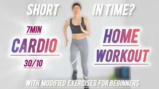 7Min. CARDIO BURN 🔥 CALORIES HOME WORKOUT/NO EQUIPMENT/INTENSE/ OPTION For Beginners