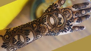 Dubai Style Heavy Gulf Mehndi || Engagement Henna Design Tutorial || Step By Step Tutorial screenshot 3