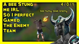 A Bee STUNG Me IRL, So I PERFECT GAMED The Enemy team - Mid Tryndamere - Yasukeh